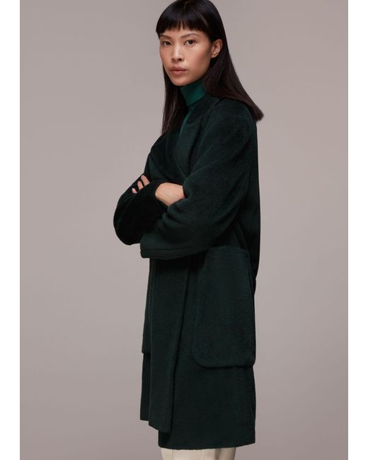 whistles lola wool mix cocoon coat