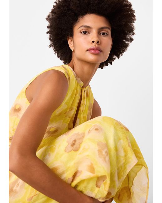 Whistles White Sunshine Floral Textured Dress