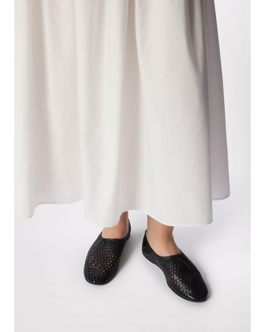 Whistles White Lasercut Ballet Pump
