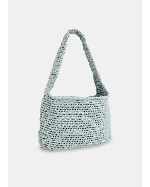 Whistles Blue Adaline Crochet Shoulder Bag
