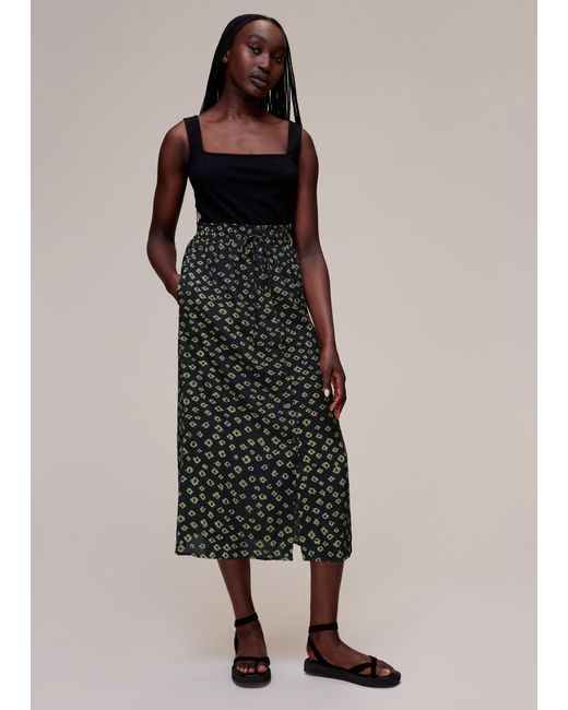 Whistles Multicolor Abstract Gem Print Skirt