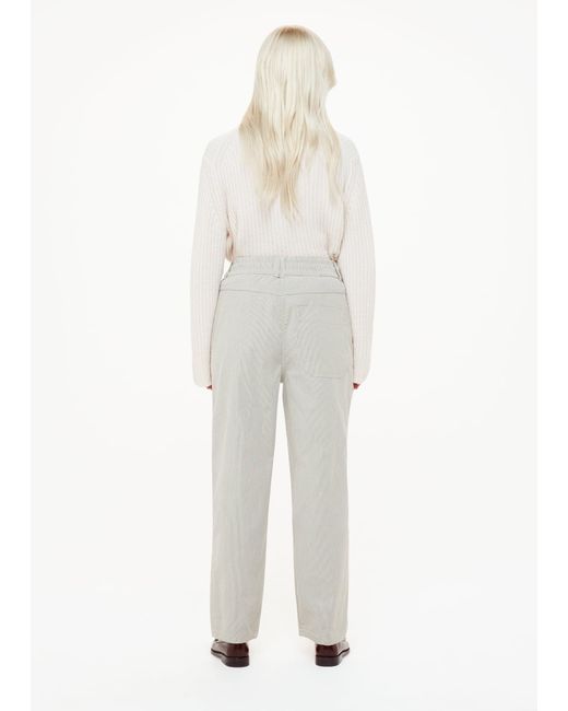 Whistles White Petite Tessa Stripe Casual Trouser