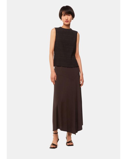 Whistles Brown Katrina Asymmetric Skirt