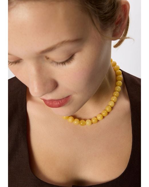 Whistles Metallic Large Sphere Bead Necklace