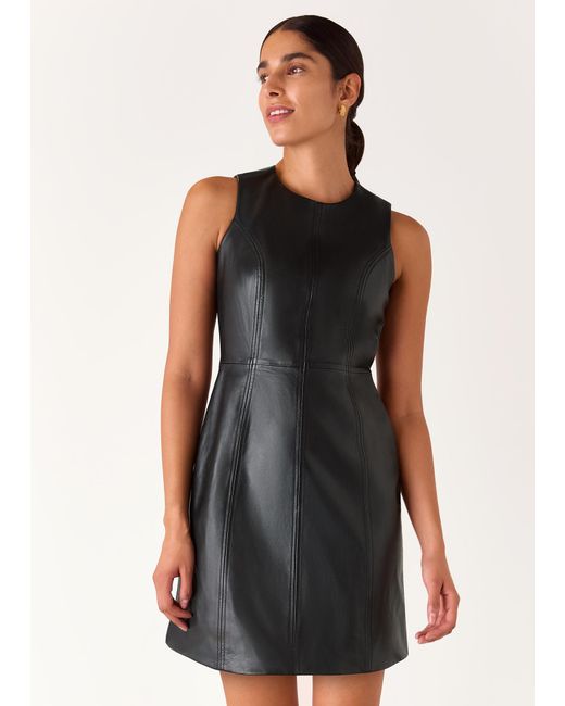 Whistles Natural Leather Shift Dress