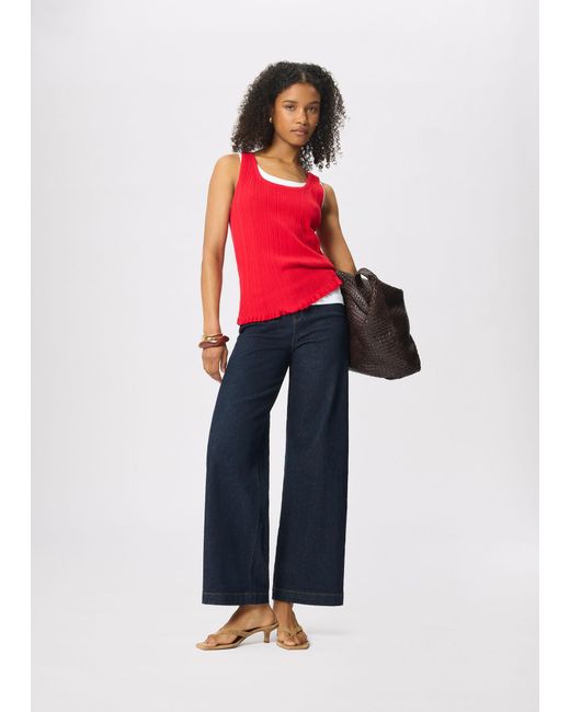 Whistles Red Stretch Full Length Jean