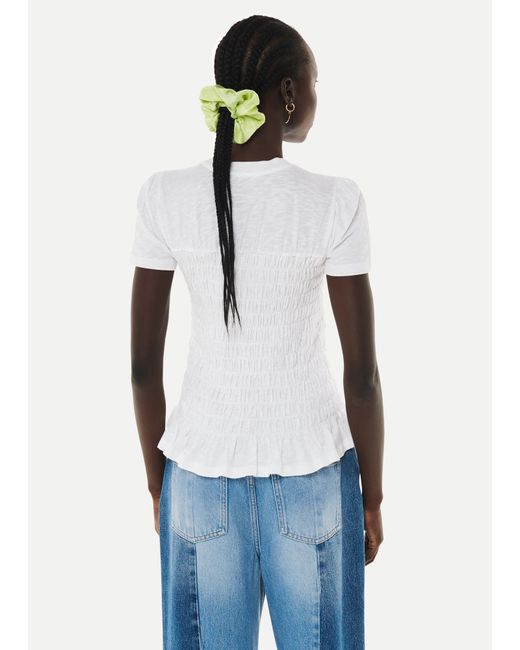 Whistles Blue Ruched T-shirt