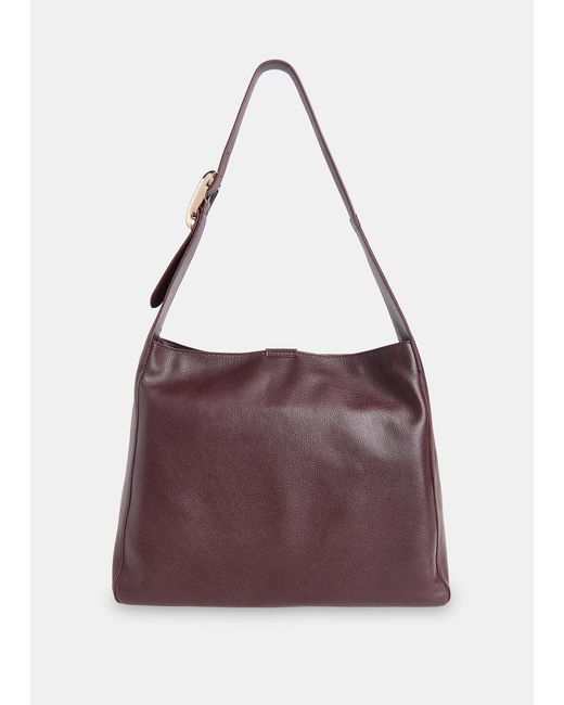 Whistles Purple Mabel Buckle Detail Tote Bag
