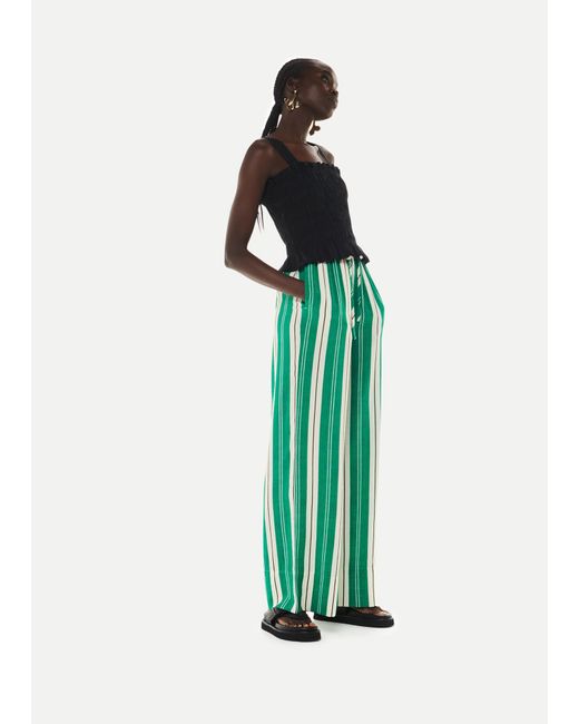 Whistles Blue Bridget Maxi Stripe Trouser