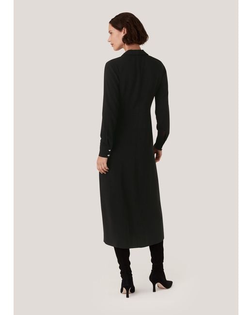 Whistles Black Maxi Button-Down Shirt Dress