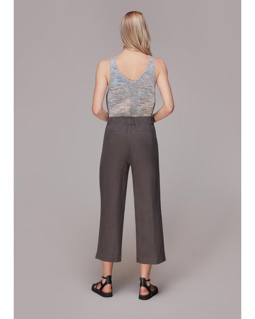 Whistles Black Linen Trouser