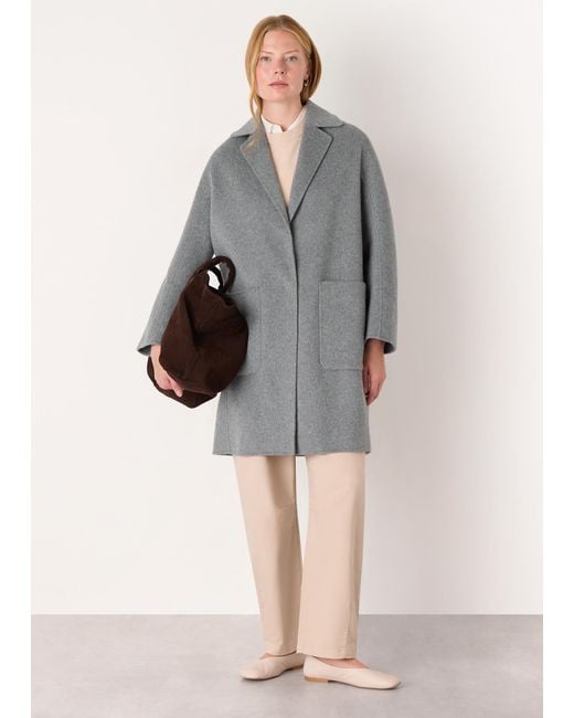 Whistles Natural Cassie Double Face Pocket Coat