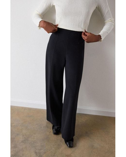 Whistles White Ponte Wide Leg Trouser