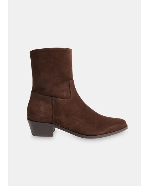Whistles Brown Suede Clean Western Boot
