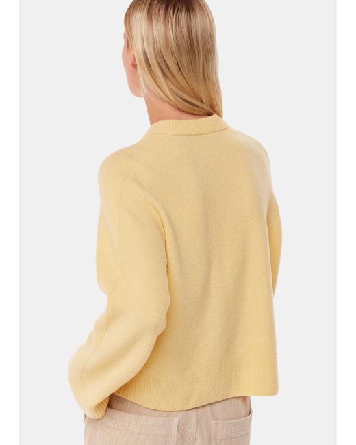 Whistles Natural Alana Wool Mix Crew Neck