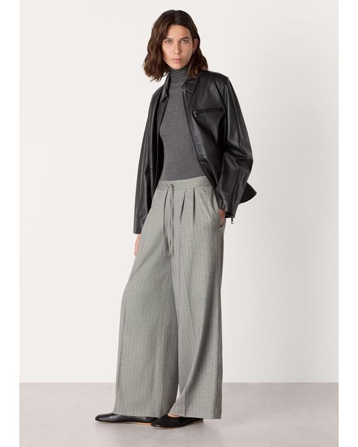 Whistles Gray Essential Ribbed Polo