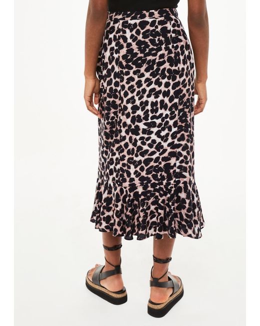 Whistles White Leopard Spot Wrap Skirt