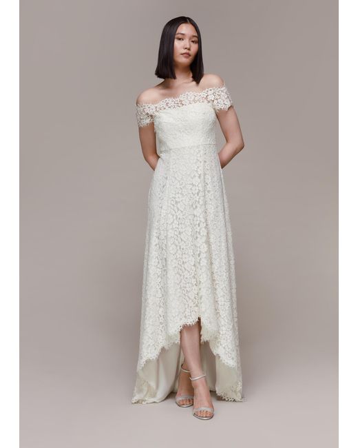 Whistles White Rose Wedding Dress