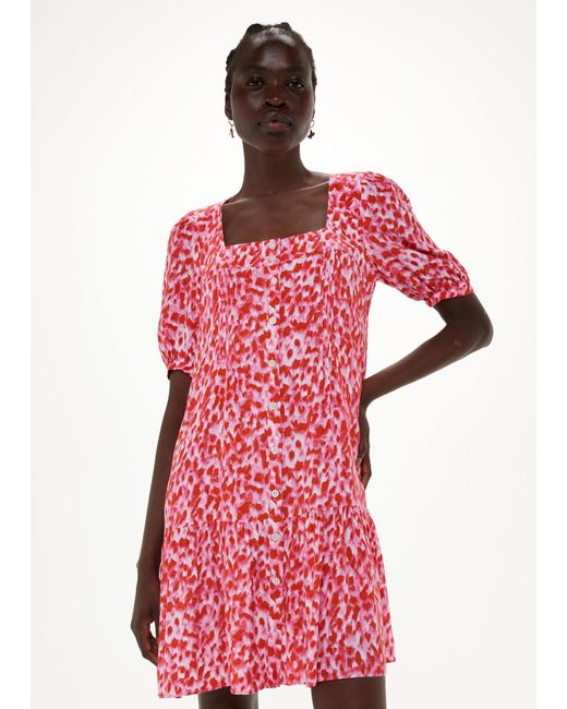 Whistles Blurred Strokes Flippy Dress