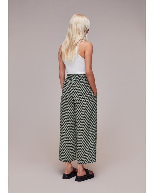 Whistles Gray Triangle Checkerboard Trouser