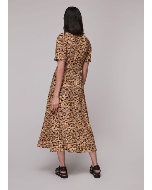 Whistles Natural Bark Print Shirt Dress