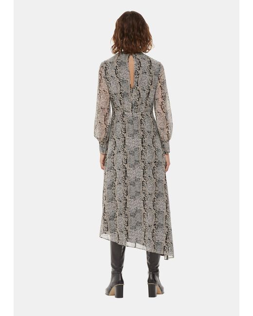 Whistles White Optical Snake Meg Dress