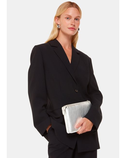 Whistles Black Elita Double Pouch Clutch