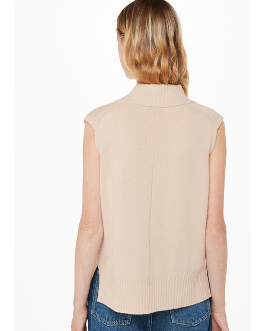 Whistles White Wool V Neck Tank