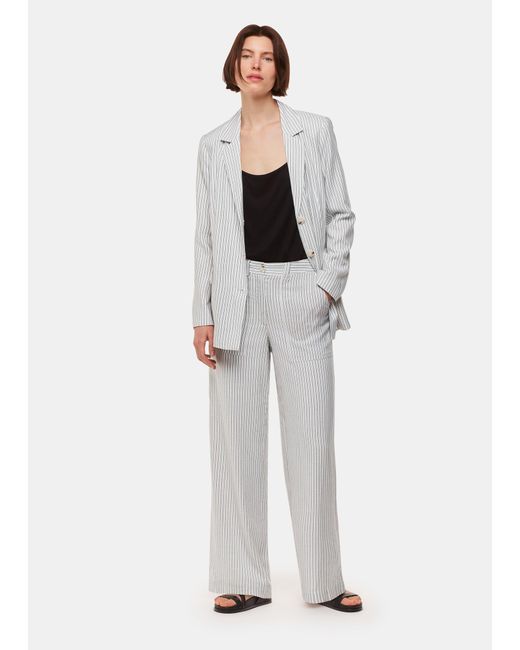 Whistles White Luna Stripe Trouser