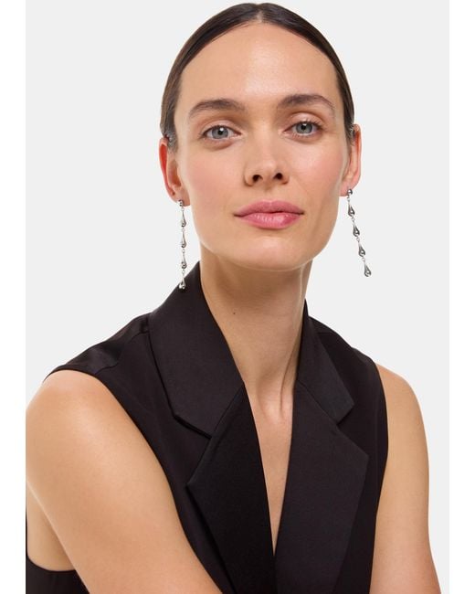 Whistles White Mini Teardrop Earring