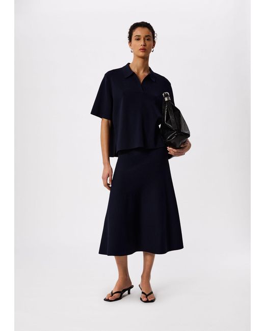 Whistles Blue Collar Detail Knit