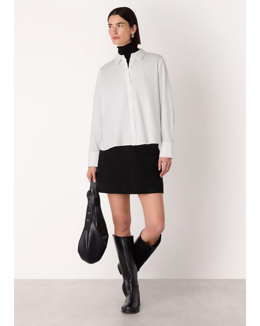 Whistles White Boxy Cotton Shirt
