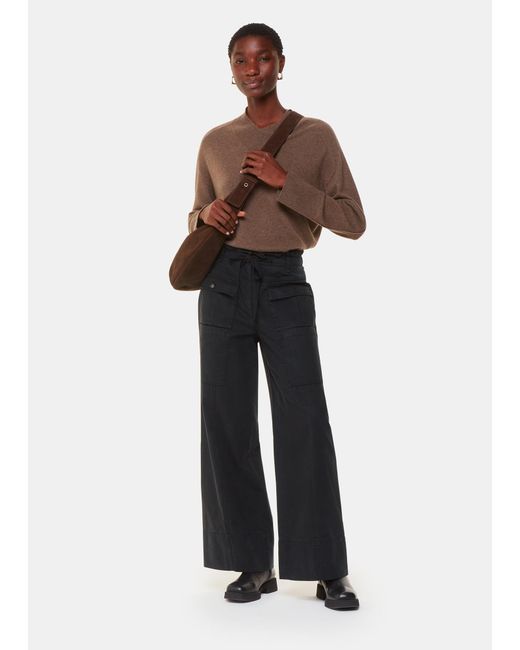 Whistles White Charlie Drawstring Pant