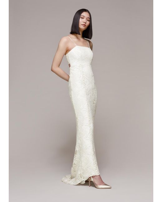 Whistles White Lorelei Sequin Wedding Dress