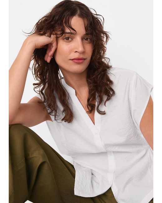 Whistles White Button Down Tie Side Shirt