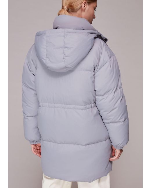 whistles hooded long puffer jacket
