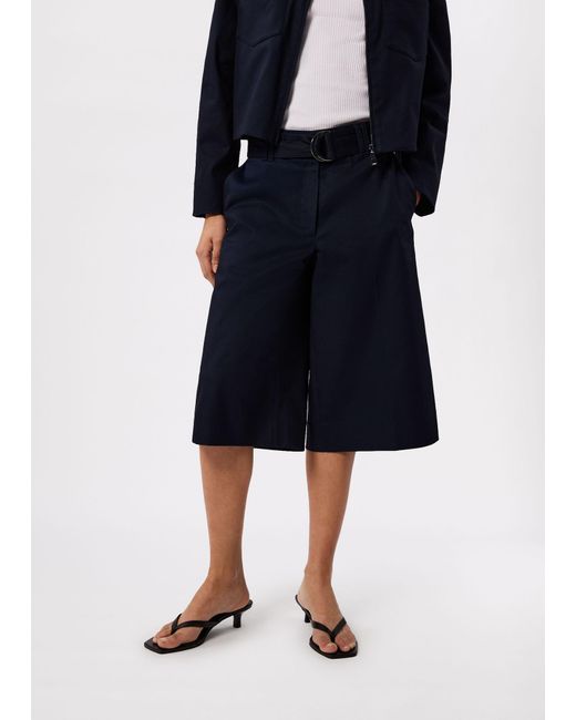 Whistles Blue Compact Cotton Bermuda Short