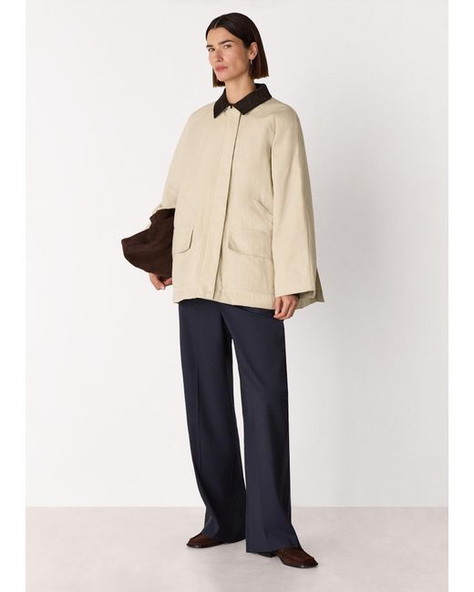 Whistles Natural Fern Waxed Barn Jacket