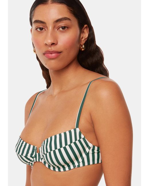 Whistles Blue Stripe Bikini Top