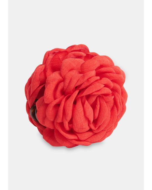 Whistles Red Flower Claw Clip