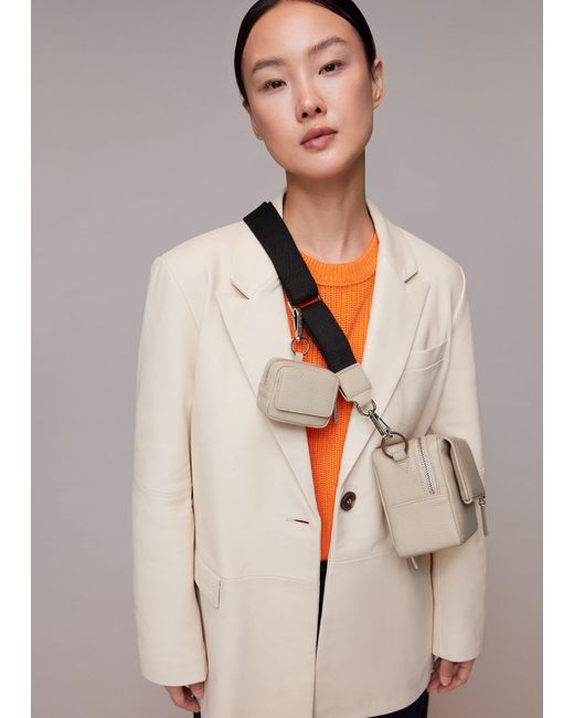 Whistles Natural Bibi Keyring