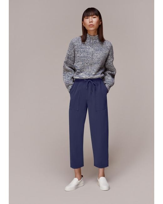 Whistles Blue Madison Pocket Detail Trouser