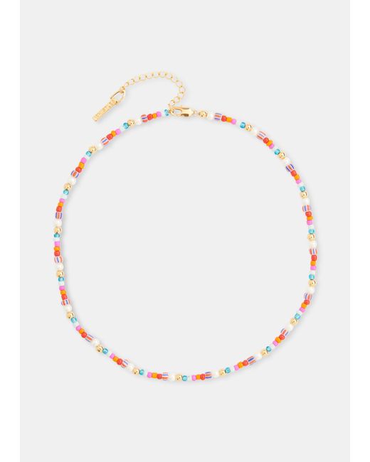 Whistles White Beaded Necklace