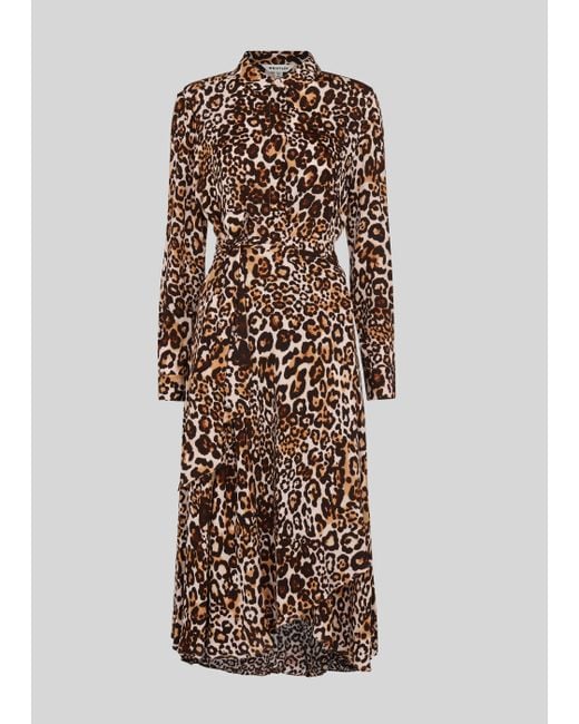 whistles animal print wrap dress