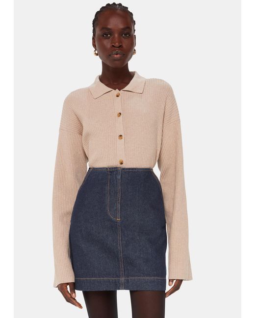 Whistles Blue Denim Mini Skirt