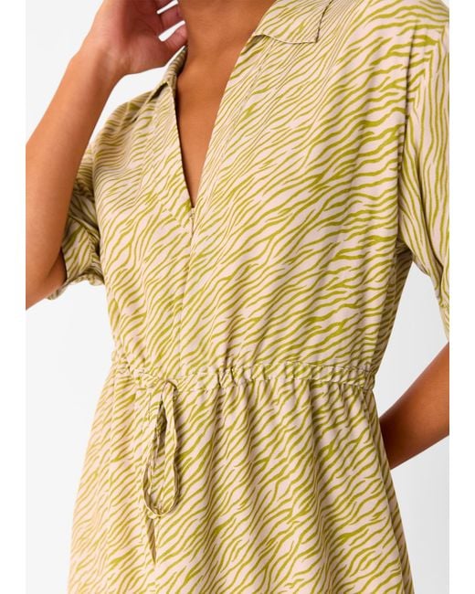 Whistles White Petite Tiger Flame Midi Dress