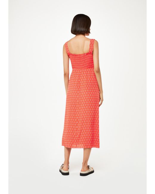 Whistles Red Flower Charm Macie Dress
