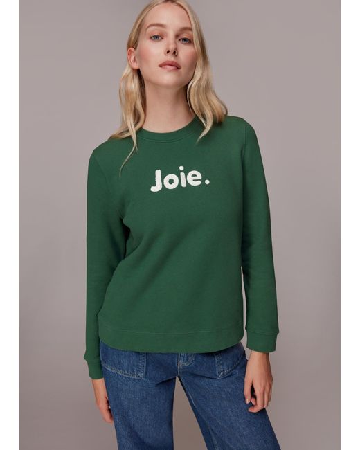 Whistles Green Joie Logo Sweatshirt