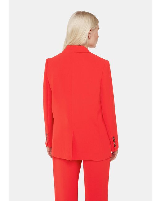 Whistles Red Petite Crepe Boyfriend Blazer