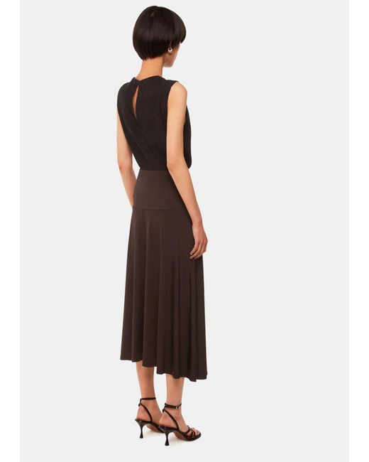 Whistles Brown Katrina Asymmetric Skirt